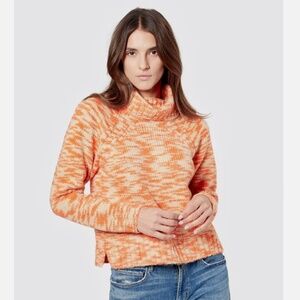 Joie Kaine Chunky Knit Turtleneck – Tiger Lily – Size Small